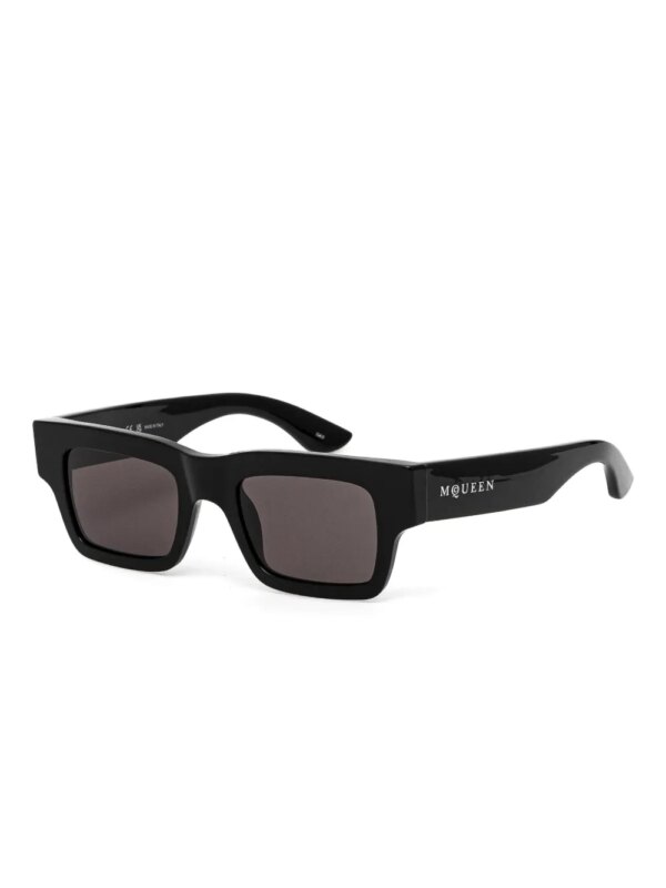 Alexander McQueen Eyewear Zonnebril met vierkant montuur - Zwart