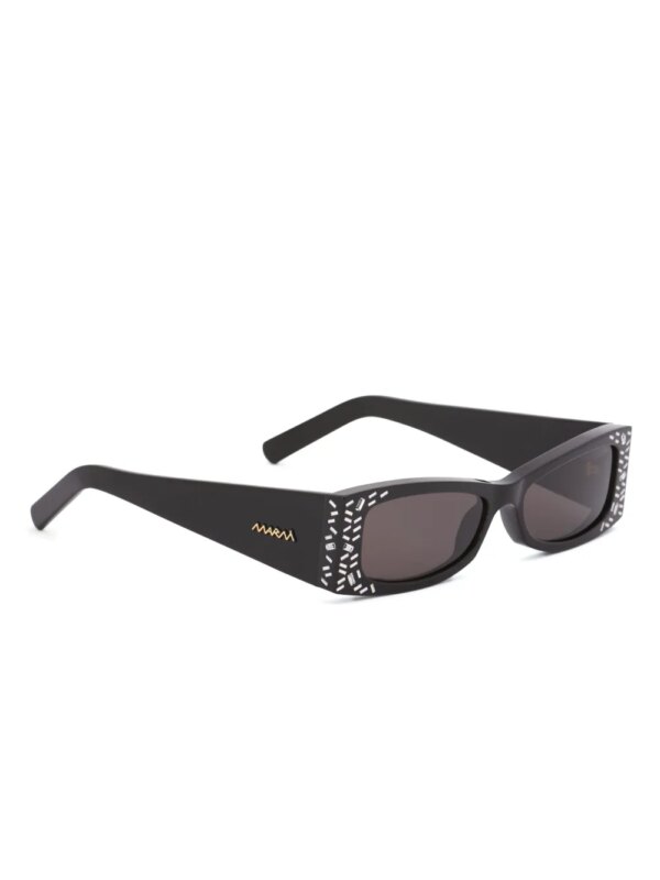 Marni Eyewear Zonnebril met logoprint - Zwart