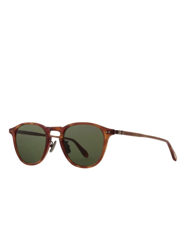 Garrett Leight Hampton J Sun zonnebril met rond montuur - Bruin