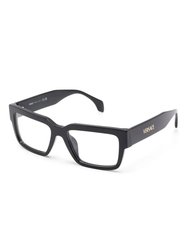 Versace Eyewear Zonnebril met rechthoekig montuur - Zwart