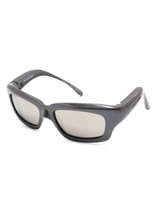 Balenciaga Eyewear Zonnebril met rechthoekig montuur - Grijs