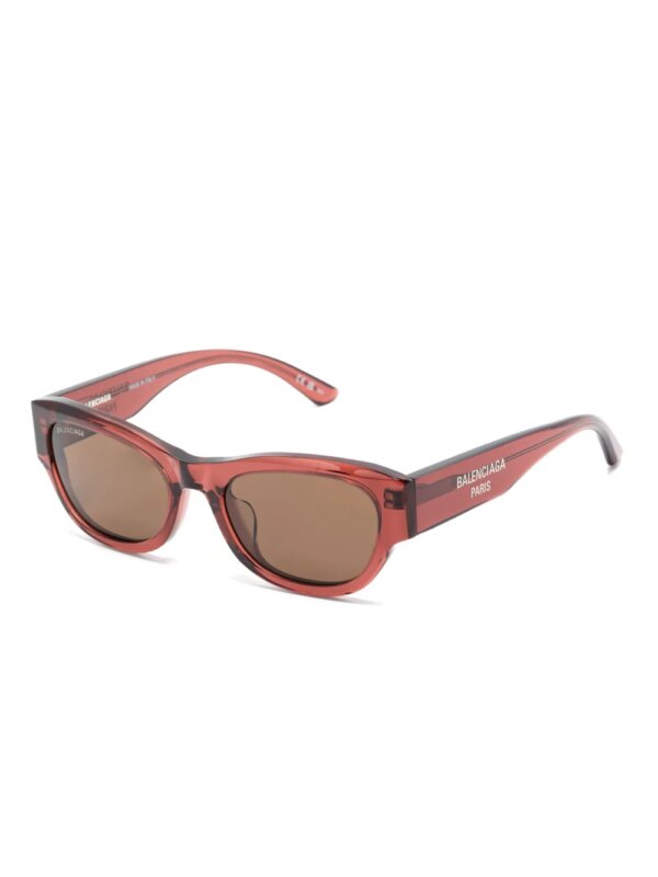 Balenciaga Eyewear Zonnebril met vierkant montuur - Bruin