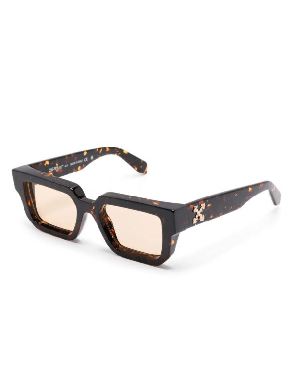 Off-White Eyewear Zonnebril met vierkant montuur - Bruin