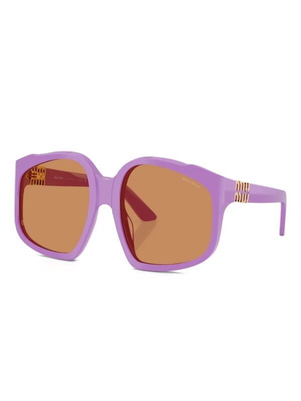 Miu Miu Eyewear Zonnebril met geometrisch montuur - Paars