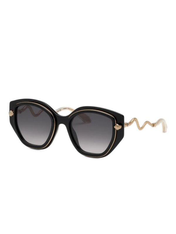 Roberto Cavalli Statement zonnebril met cat-eye montuur - Zwart