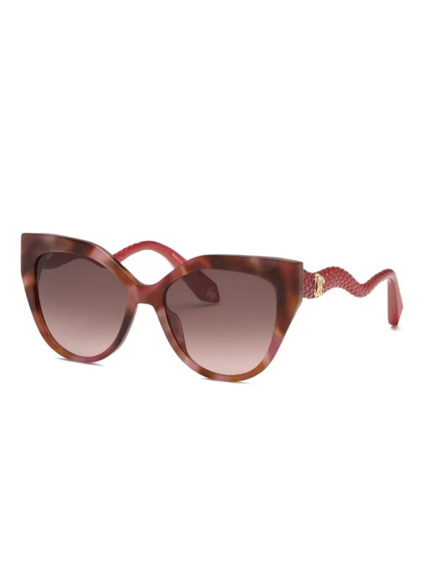 Roberto Cavalli Zonnebril met cat-eye montuur - Roze