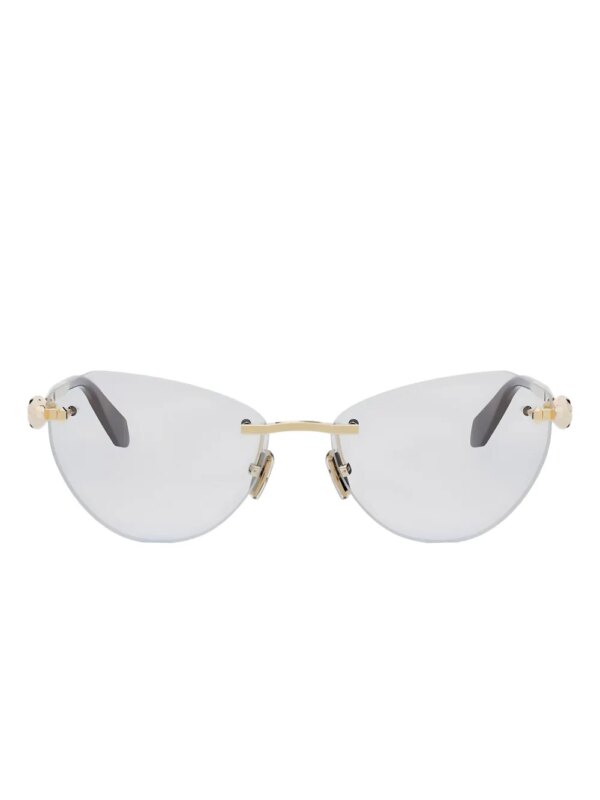 Bvlgari Zonnebril met cat-eye montuur - Goud