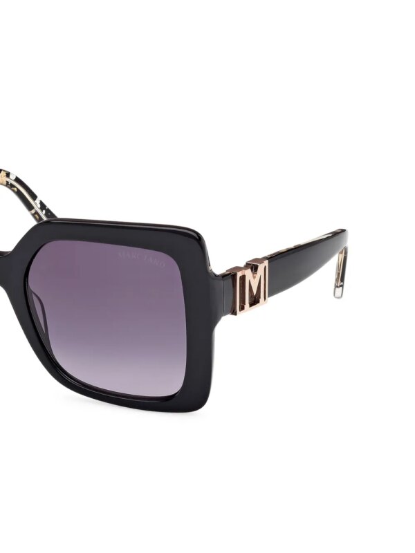GUESS EYEWEAR Zonnebril met oversized montuur - Zwart