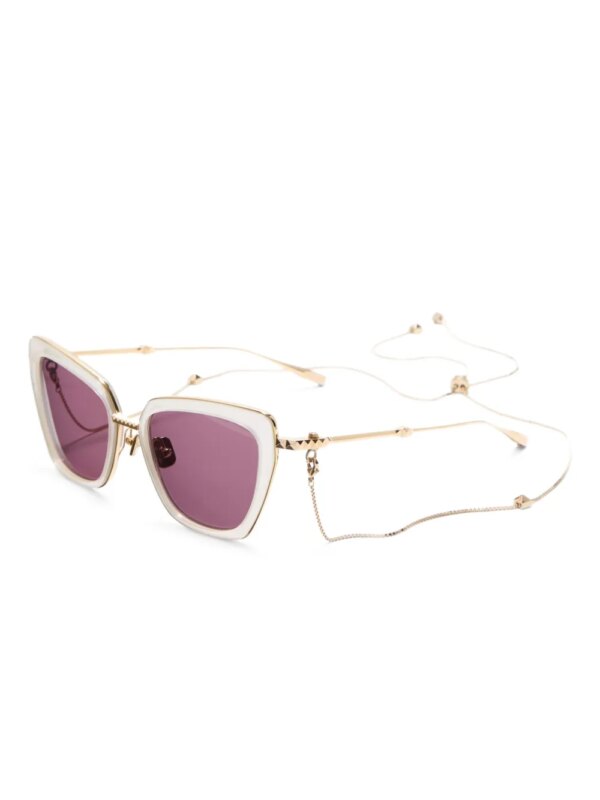 VALENTINO GARAVANI EYEWEAR VLS165 B zonnebril met ketting - Wit