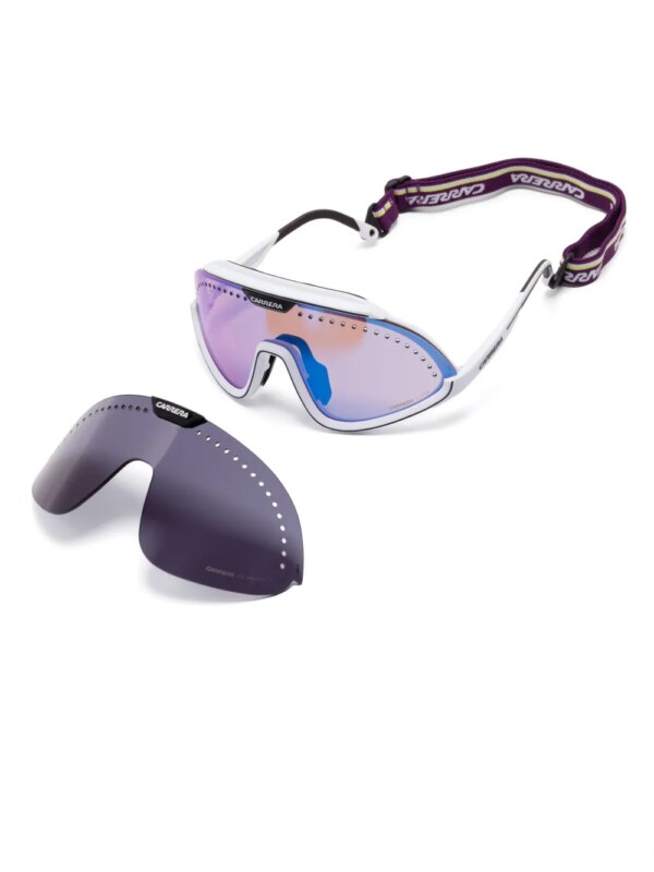 Carrera Zonnebril met logoprint - Wit