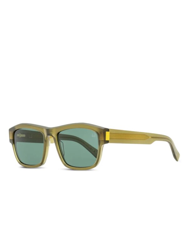 Dunhill Zonnebril met rechthoekig montuur - Groen