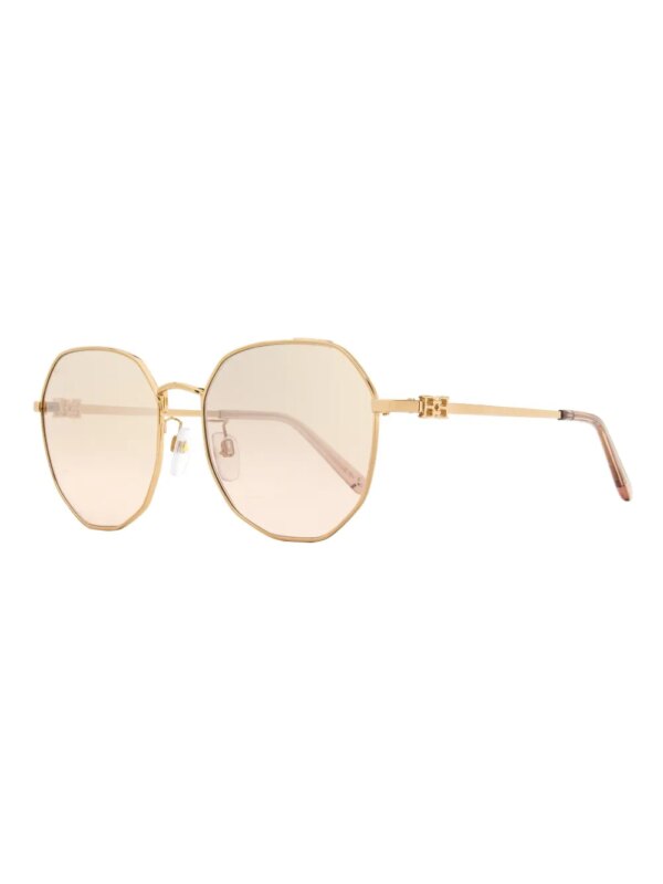 Bally Zonnebril met geometrisch montuur - Goud