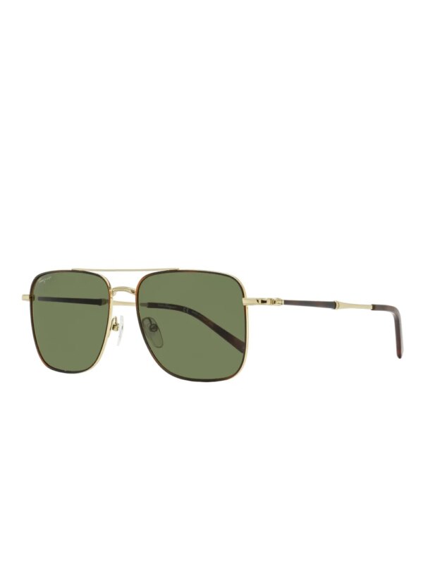 Ferragamo Eyewear Zonnebril met vierkant montuur - Goud