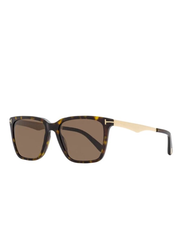TOM FORD Eyewear Garrett zonnebril met schildpadschild-design - Bruin