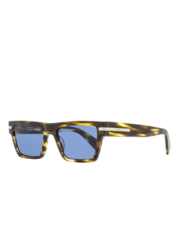 Ferragamo Eyewear Zonnebril met rechthoekig montuur - Bruin