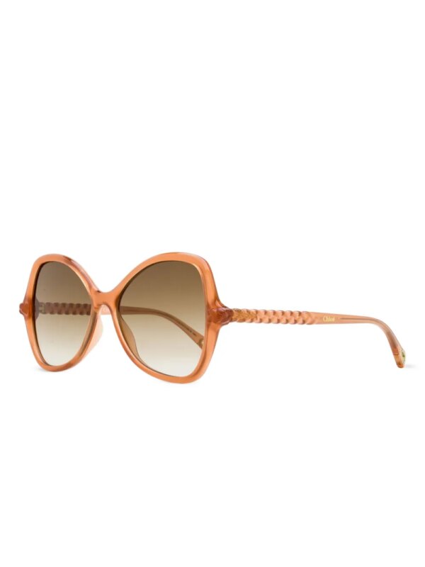 Chloé Eyewear Zonnebril met vlinder montuur - Oranje