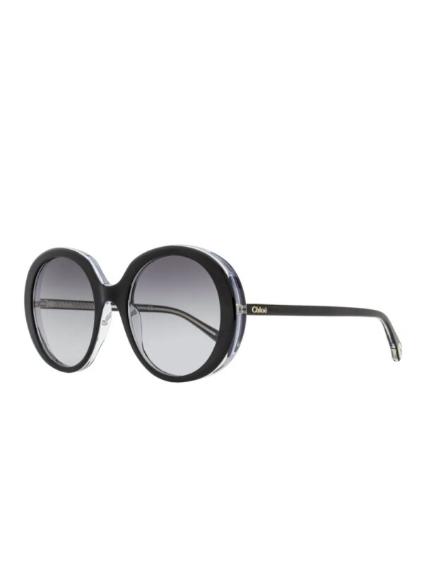Chloé Eyewear Zonnebril met rond montuur - Zwart