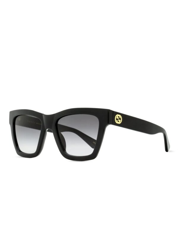 Gucci Eyewear Zonnebril met vierkant montuur - Zwart