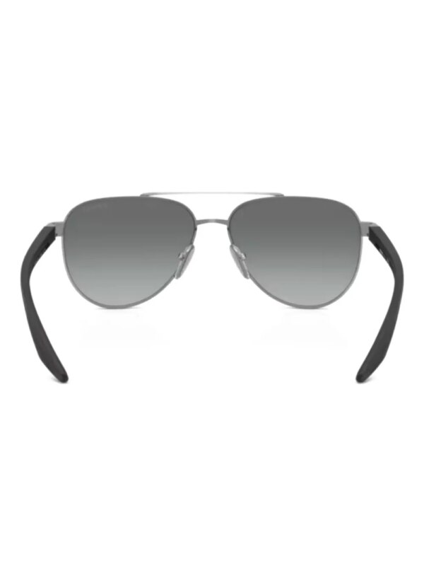 Prada Linea Rossa Metalen zonnebril met piloten montuur - Zwart