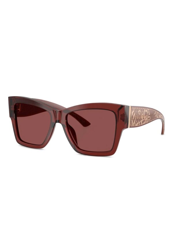 Dolce & Gabbana Eyewear Zonnebril met print - Rood
