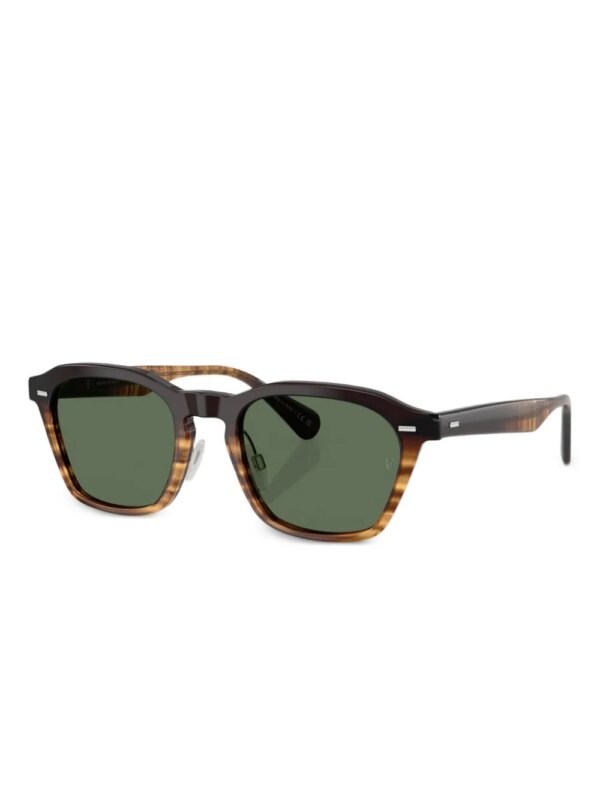 Oliver Peoples Zonnebril met vierkant montuur - Zwart