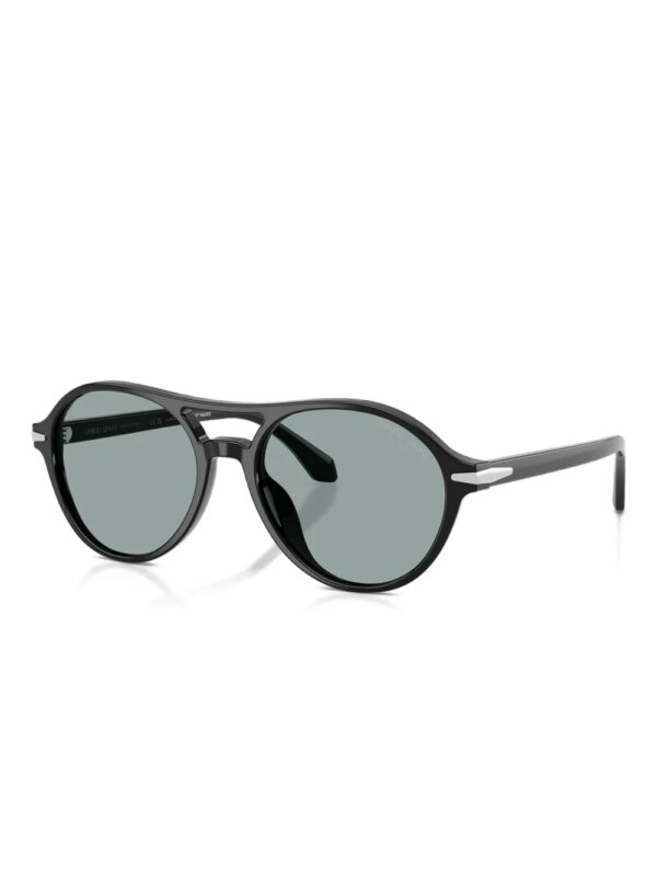 Giorgio Armani Zonnebril met rond montuur - Zwart