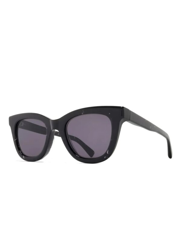 Mykita Laimi zonnebril met vierkant montuur en marmer-effect - Zwart