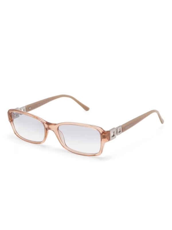 Bvlgari Pre-Owned Zonnebril met rechthoekig montuur - Beige