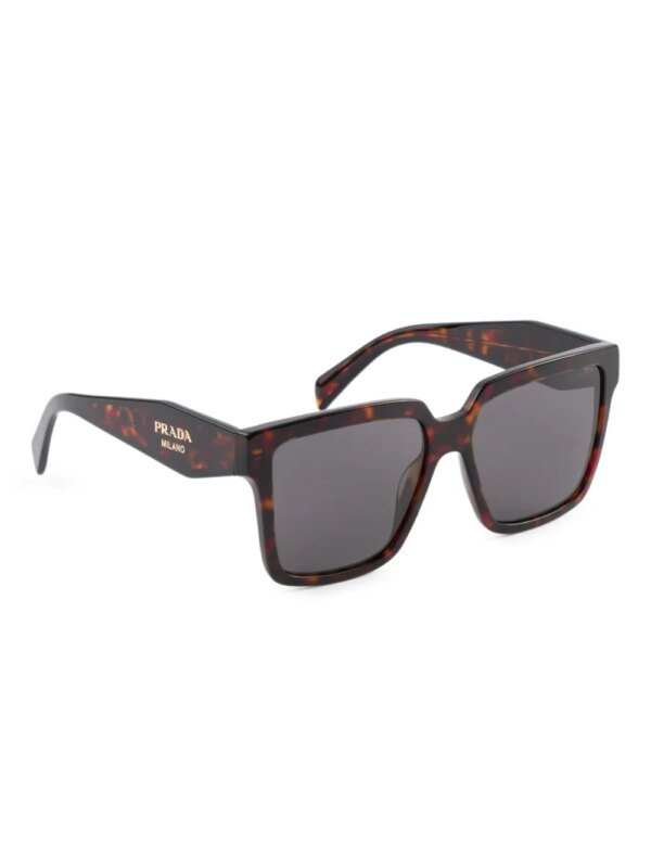 Prada Eyewear Zonnebril met vierkant montuur - Bruin
