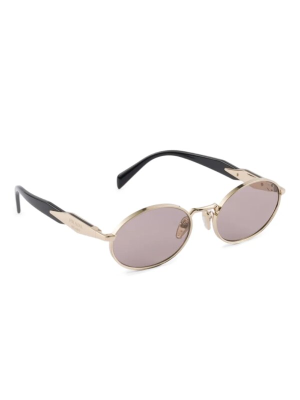 Prada Eyewear Zonnebril met ovalen montuur - Goud