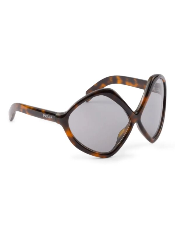 Prada Eyewear Zonnebril met schilpadschild design - Bruin