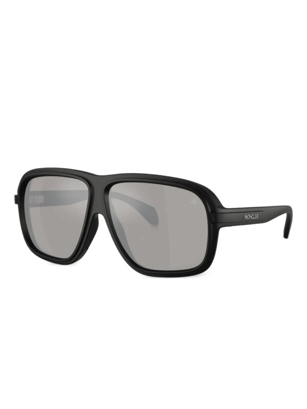 Moncler Eyewear Zonnebril met logoprint - Zwart