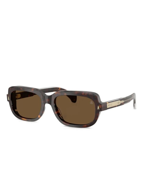 Moncler Eyewear Zonnebril met logoprint - Bruin