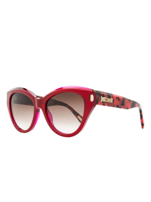 Just Cavalli Zonnebril met logoprint - Rood