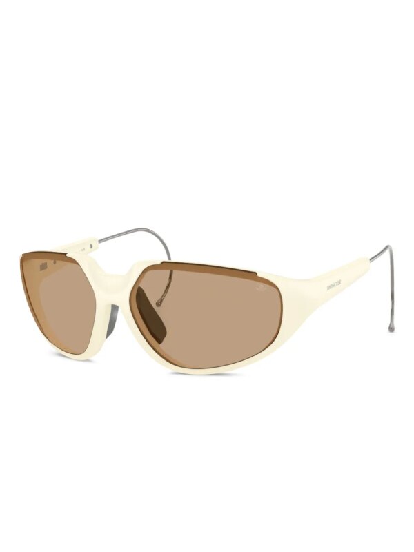 Moncler Eyewear Zonnebril met logoprint - Wit