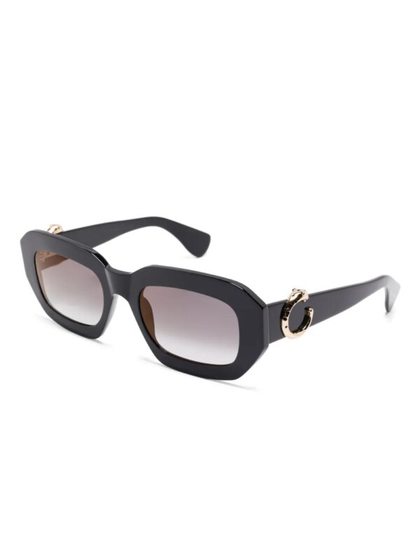 Cartier Eyewear Zonnebril met geometrisch montuur - Zwart