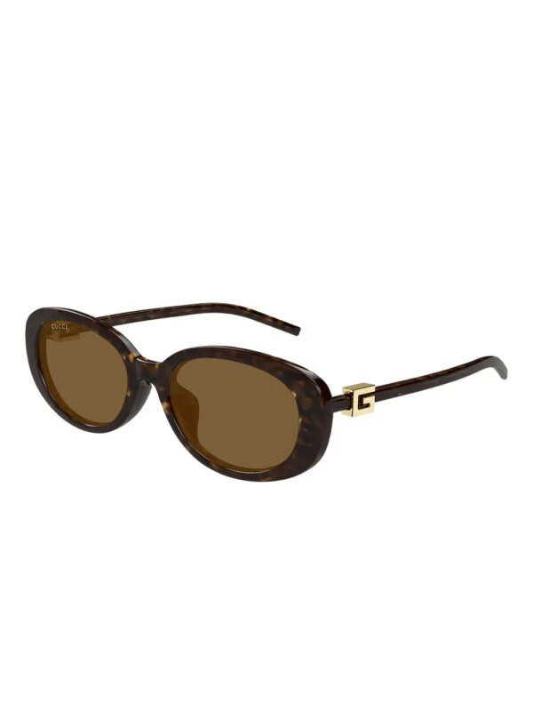 Gucci Eyewear Zonnebril met ovalen montuur - Bruin