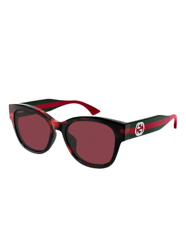 Gucci Eyewear Zonnebril met vierkant montuur - Bruin