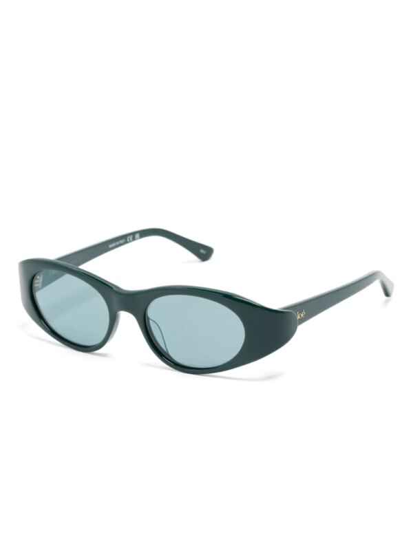 Chloé Eyewear Zonnebril met ovalen montuur - Groen
