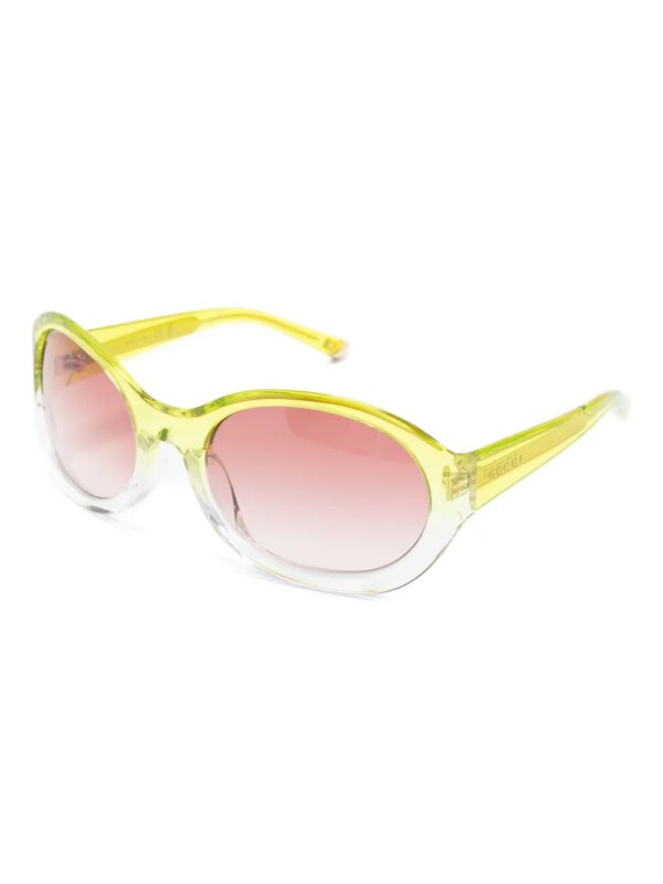 Gucci Eyewear Zonnebril met rond montuur - Groen