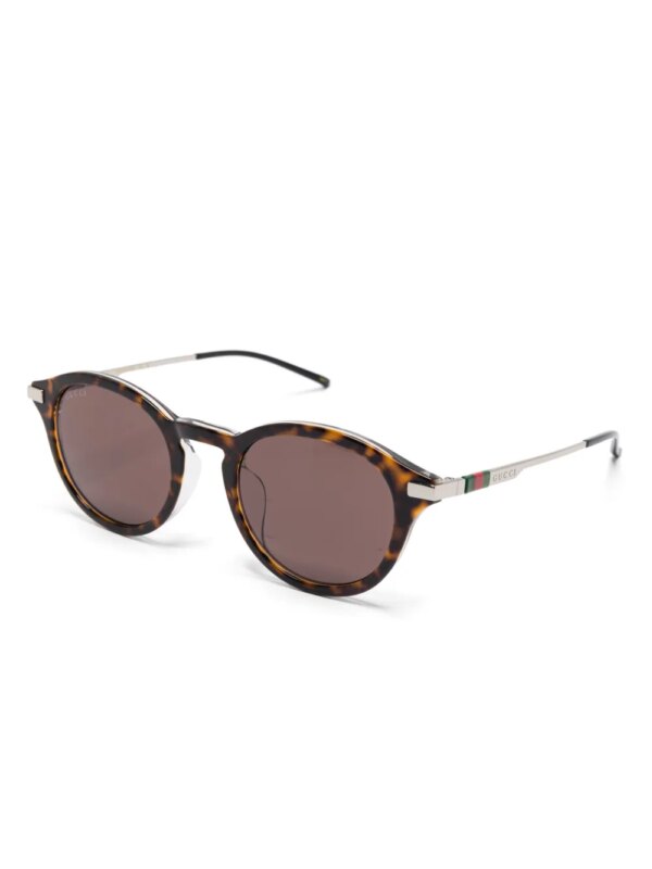 Gucci Eyewear Zonnebril met rond montuur - Bruin