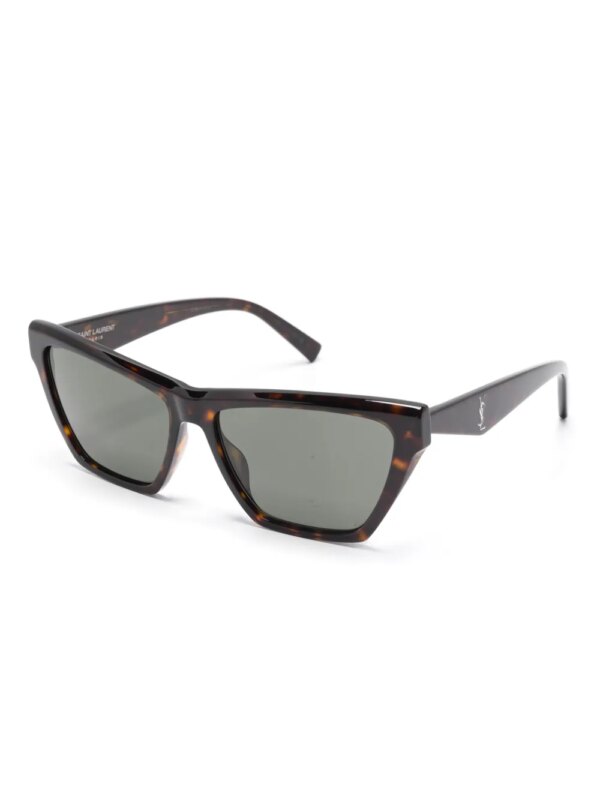 Saint Laurent Eyewear Zonnebril met vlinder montuur - Bruin