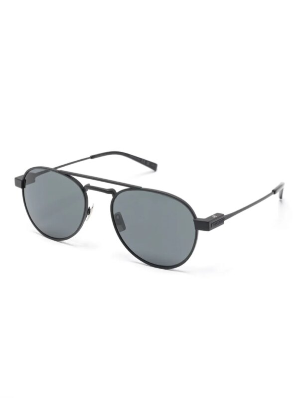 Saint Laurent Eyewear Zonnebril met rond montuur - Zwart