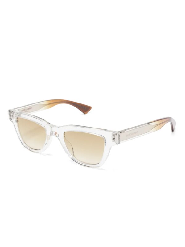 Saint Laurent Eyewear Zonnebril met vierkant montuur - Wit