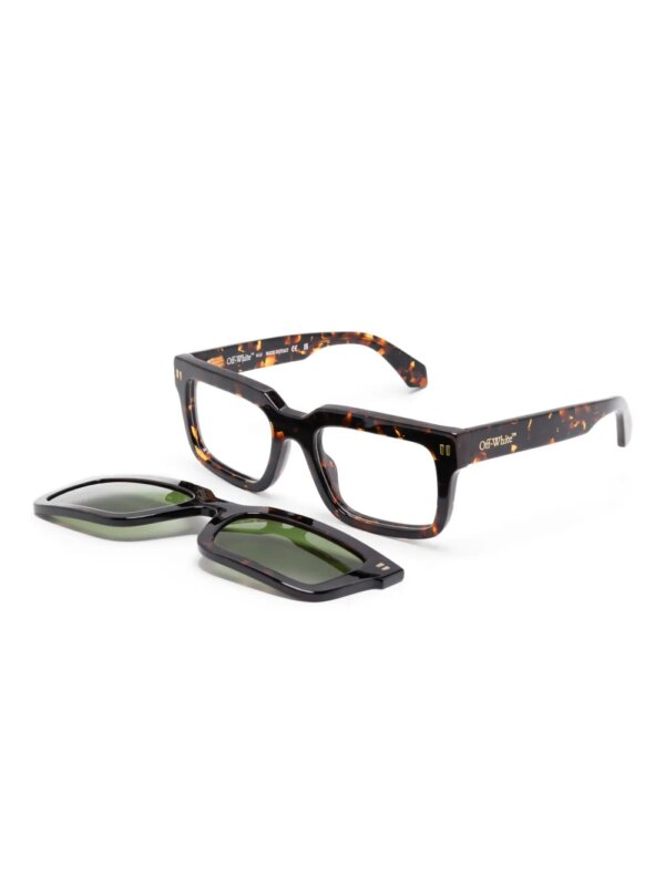 Off-White Eyewear Zonnebril met vierkant montuur - Bruin