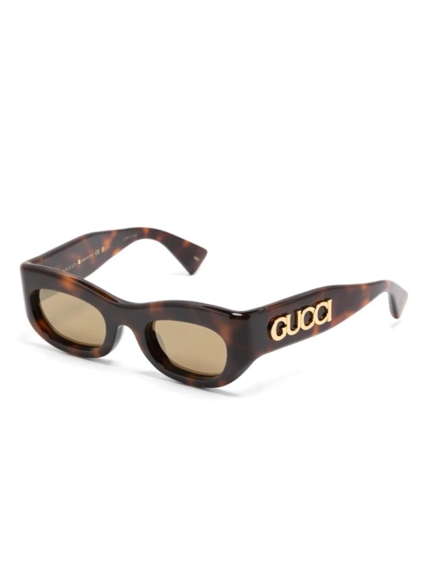 Gucci Eyewear Zonnebril met schildpadschild-effect - Bruin
