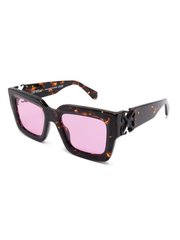 Off-White Eyewear Zonnebril met vierkant montuur - Bruin