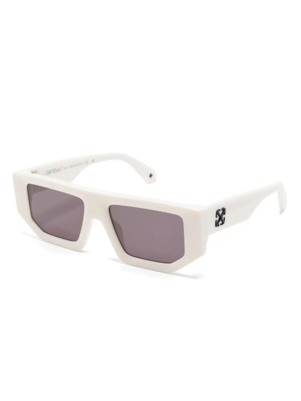 Off-White Eyewear Zonnebril met logoplakkaat - Wit