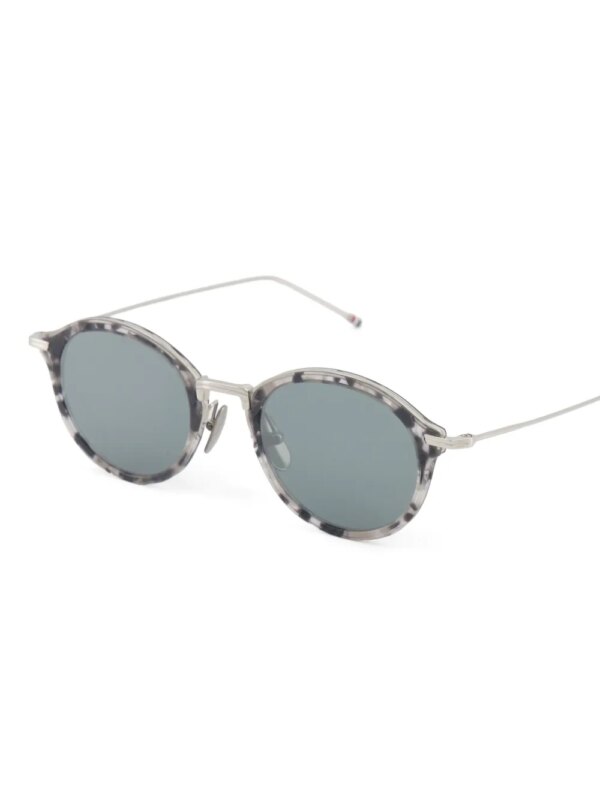 Thom Browne Eyewear Zonnebril met rond montuur - Grijs
