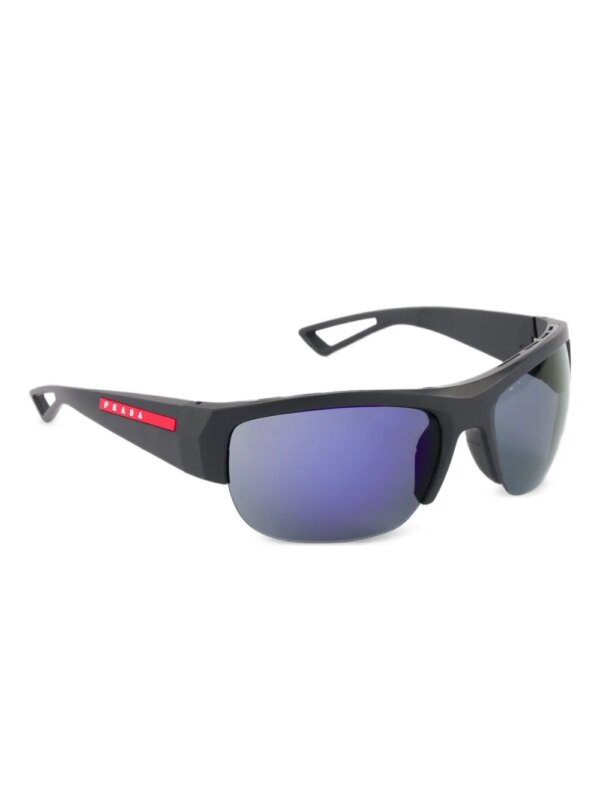 Prada Linea Rossa Zonnebril met logoprint - Zwart